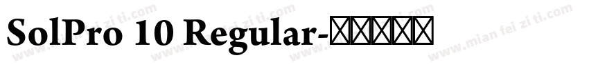 SolPro 10 Regular字体转换